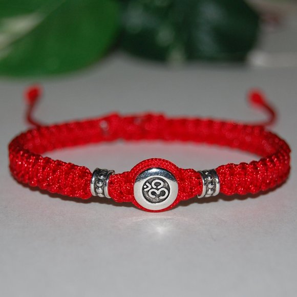 Om Bracelet,Yoga Bracelet,Om Yoga Bracelet,Meditation,Drawstring Bracelet - Picture 1 of 3